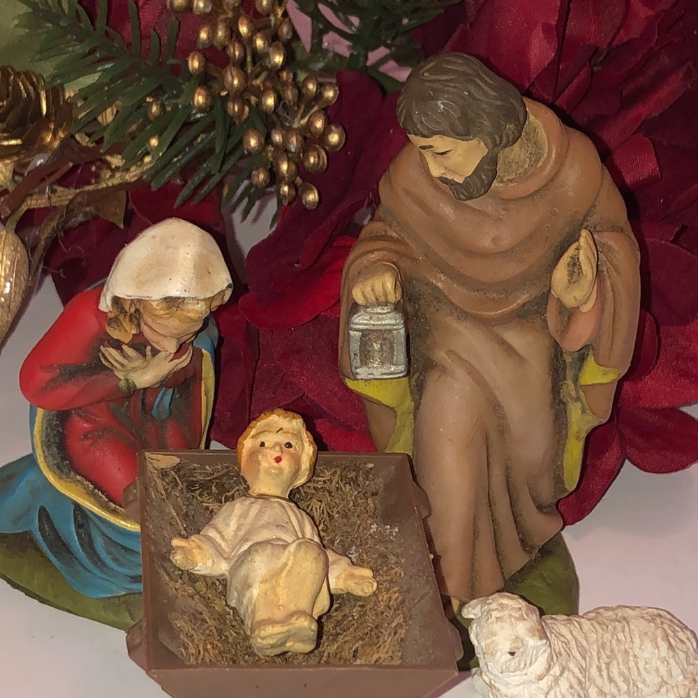Nativity set Made in Germany Jesus Made in Japan Vintage Nativity Antique VTG